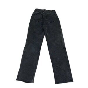 Hollister Jeans Womens Size 3 Black Straight Leg 5-Pocket Zip Fly